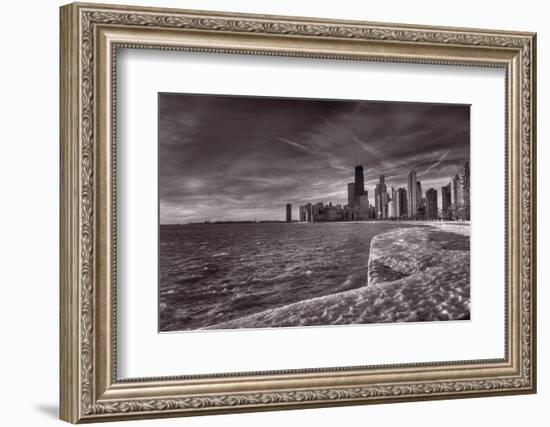 Chicago Sunrise BW-Steve Gadomski-Framed Photographic Print
