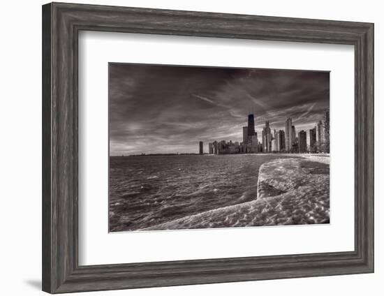 Chicago Sunrise BW-Steve Gadomski-Framed Photographic Print