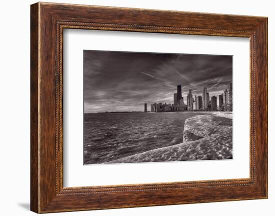 Chicago Sunrise BW-Steve Gadomski-Framed Photographic Print