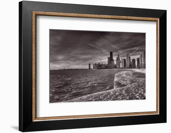 Chicago Sunrise BW-Steve Gadomski-Framed Photographic Print