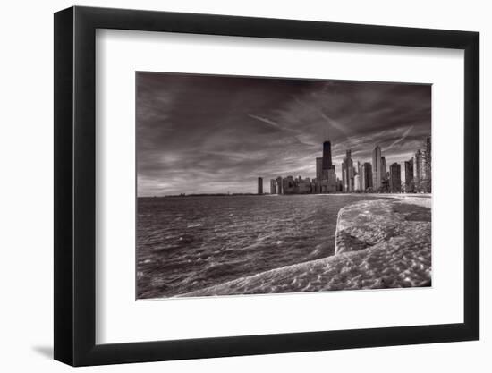 Chicago Sunrise BW-Steve Gadomski-Framed Photographic Print