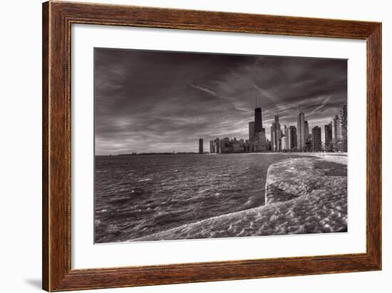 Chicago Sunrise BW-Steve Gadomski-Framed Photographic Print