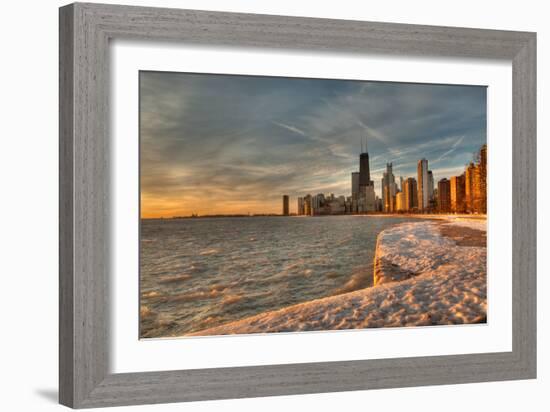 Chicago Sunrise-Steve Gadomski-Framed Photographic Print