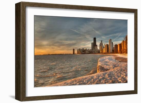 Chicago Sunrise-Steve Gadomski-Framed Photographic Print