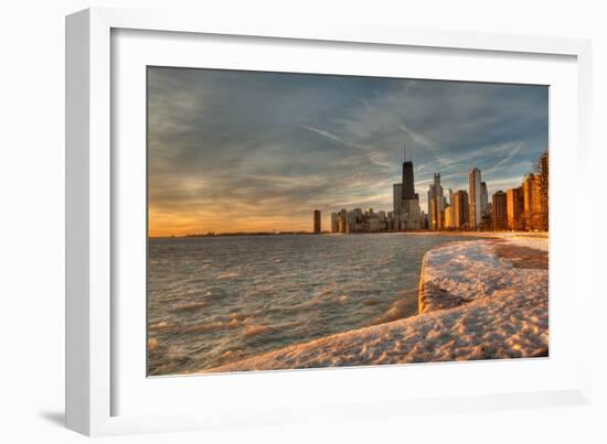 Chicago Sunrise-Steve Gadomski-Framed Photographic Print
