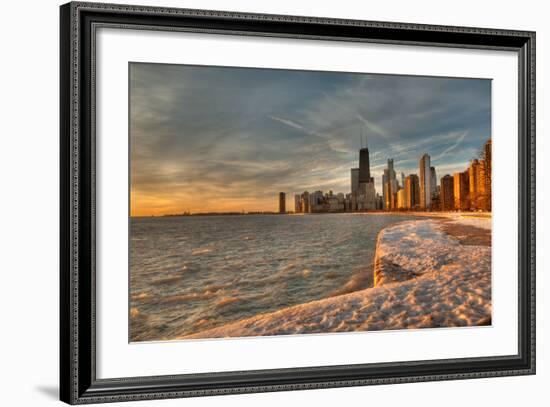 Chicago Sunrise-Steve Gadomski-Framed Photographic Print