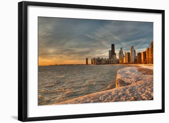 Chicago Sunrise-Steve Gadomski-Framed Photographic Print