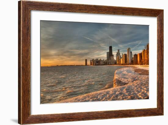 Chicago Sunrise-Steve Gadomski-Framed Photographic Print