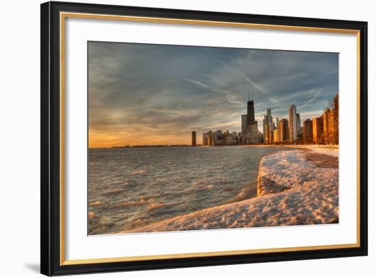 Chicago Sunrise-Steve Gadomski-Framed Photographic Print