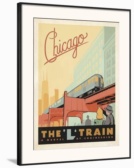 Chicago: The ?L? Train-Anderson Design Group-Framed Art Print