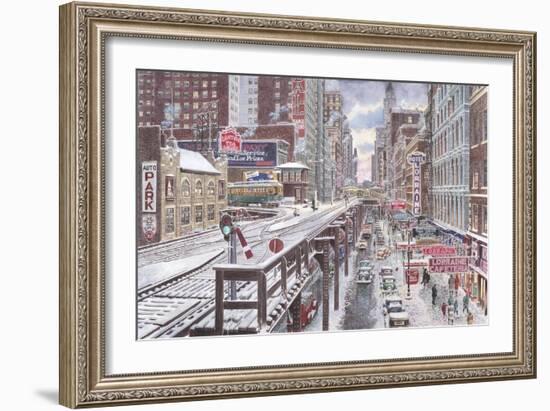 Chicago, The Loop-Stanton Manolakas-Framed Giclee Print