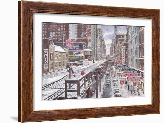 Chicago, The Loop-Stanton Manolakas-Framed Giclee Print