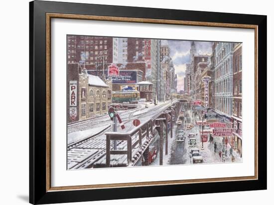 Chicago, The Loop-Stanton Manolakas-Framed Giclee Print