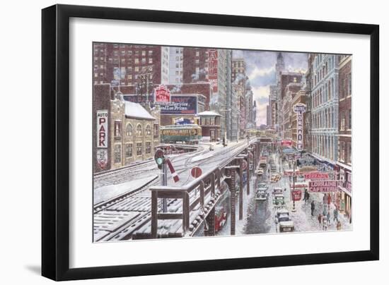 Chicago, The Loop-Stanton Manolakas-Framed Giclee Print