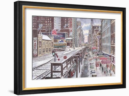 Chicago, The Loop-Stanton Manolakas-Framed Giclee Print