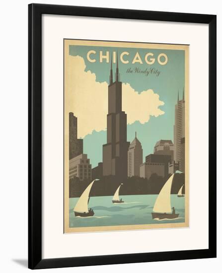 Chicago: The Windy City-Anderson Design Group-Framed Giclee Print