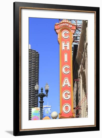 Chicago Theater, Chicago, Illinois, United States of America, North America-Amanda Hall-Framed Photographic Print
