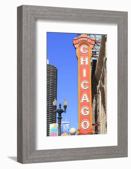Chicago Theater, Chicago, Illinois, United States of America, North America-Amanda Hall-Framed Photographic Print