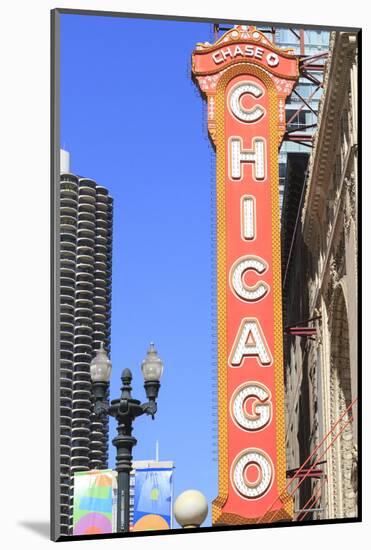 Chicago Theater, Chicago, Illinois, United States of America, North America-Amanda Hall-Mounted Photographic Print