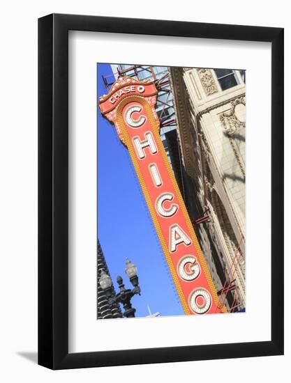 Chicago Theater, Chicago, Illinois, United States of America, North America-Amanda Hall-Framed Photographic Print