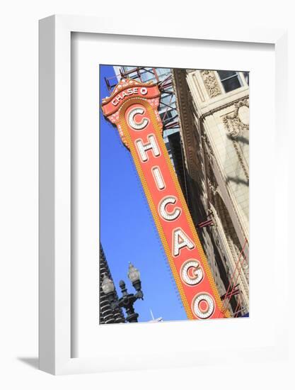 Chicago Theater, Chicago, Illinois, United States of America, North America-Amanda Hall-Framed Photographic Print