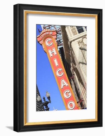 Chicago Theater, Chicago, Illinois, United States of America, North America-Amanda Hall-Framed Photographic Print