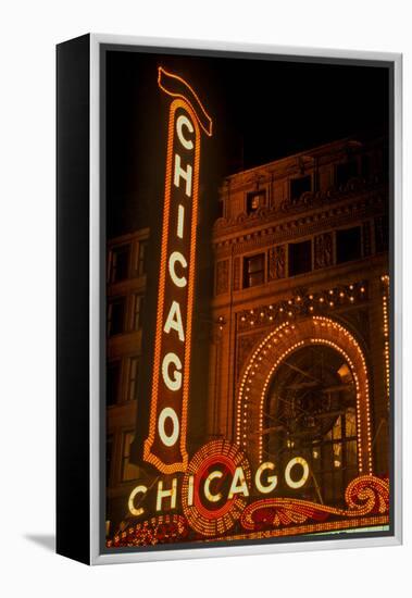 Chicago Theater, Chicago, Illinois-null-Framed Premier Image Canvas