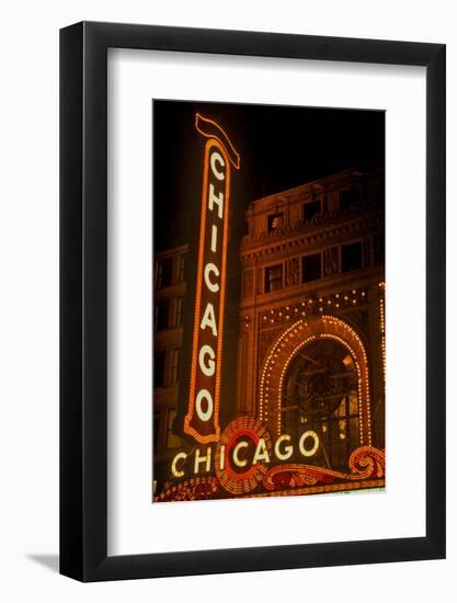 Chicago Theater, Chicago, Illinois-null-Framed Photographic Print