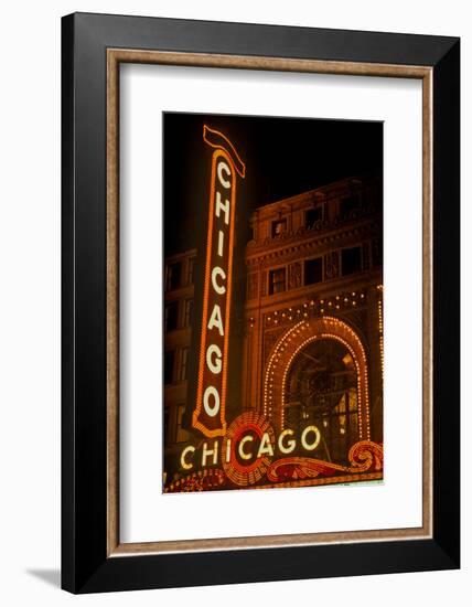 Chicago Theater, Chicago, Illinois-null-Framed Photographic Print