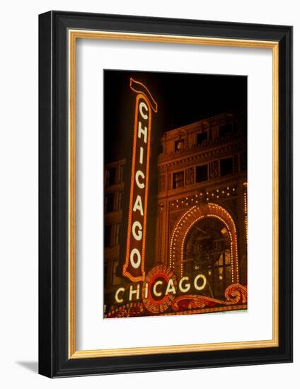 Chicago Theater, Chicago, Illinois-null-Framed Photographic Print