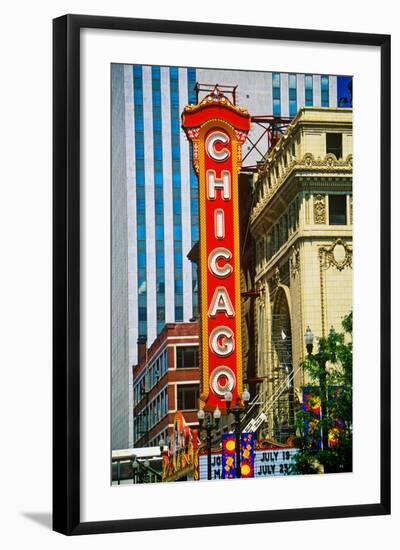 Chicago Theater, Chicago, Illinois-null-Framed Photographic Print