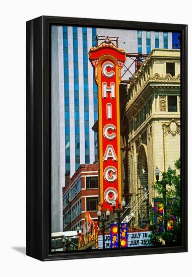 Chicago Theater, Chicago, Illinois-null-Framed Premier Image Canvas