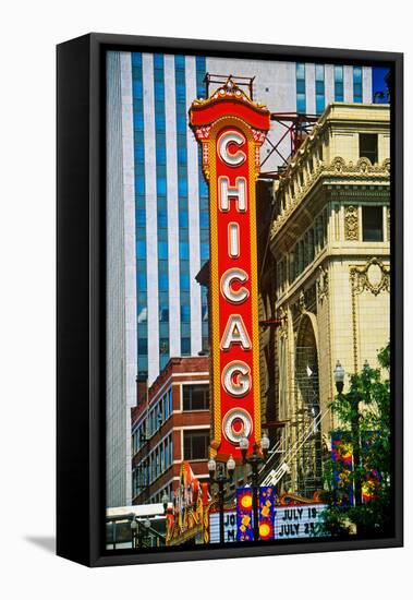 Chicago Theater, Chicago, Illinois-null-Framed Premier Image Canvas