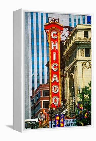 Chicago Theater, Chicago, Illinois-null-Framed Premier Image Canvas