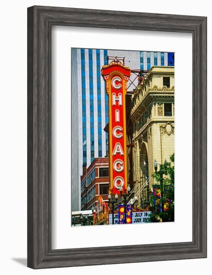 Chicago Theater, Chicago, Illinois-null-Framed Photographic Print