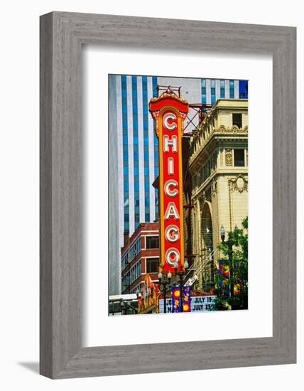 Chicago Theater, Chicago, Illinois-null-Framed Photographic Print