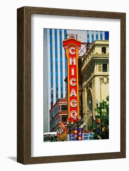 Chicago Theater, Chicago, Illinois-null-Framed Photographic Print