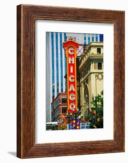 Chicago Theater, Chicago, Illinois-null-Framed Photographic Print