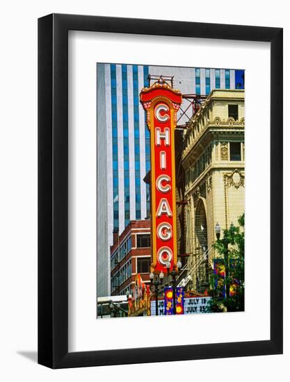 Chicago Theater, Chicago, Illinois-null-Framed Photographic Print