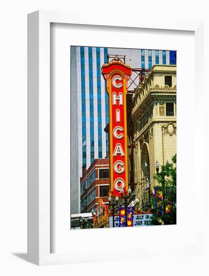 Chicago Theater, Chicago, Illinois-null-Framed Photographic Print