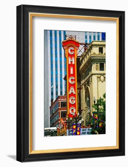 Chicago Theater, Chicago, Illinois-null-Framed Photographic Print