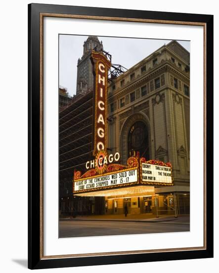 Chicago Theatre, Chicago, Illinois, United States of America, North America-Amanda Hall-Framed Photographic Print