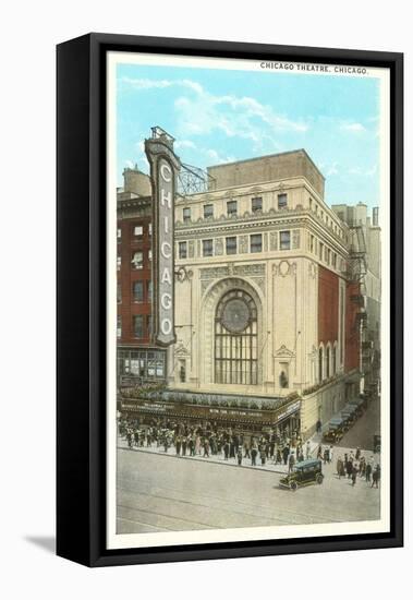 Chicago Theatre, Chicago, Illinois-null-Framed Stretched Canvas