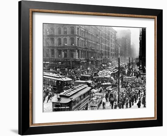 Chicago: Traffic, 1909-Frank M. Hallenbeck-Framed Giclee Print