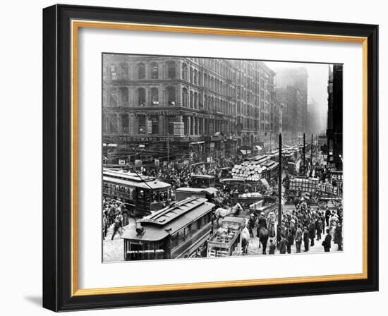 Chicago: Traffic, 1909-Frank M. Hallenbeck-Framed Giclee Print