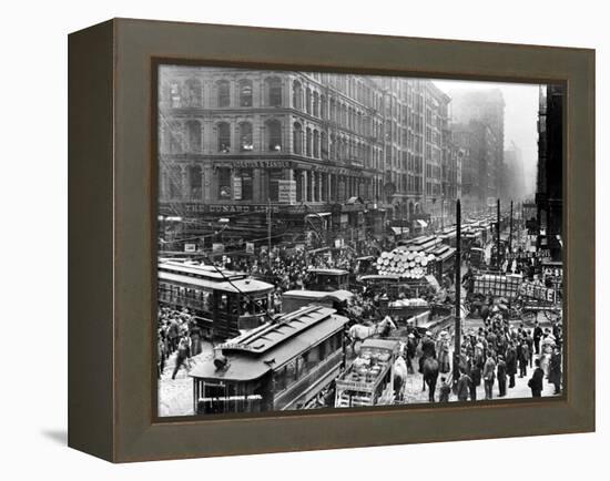 Chicago: Traffic, 1909-Frank M. Hallenbeck-Framed Premier Image Canvas