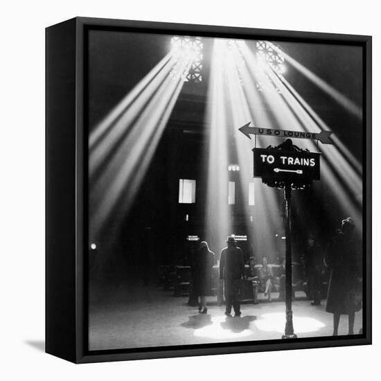 Chicago: Union Station, 1943-Jack Delano-Framed Premier Image Canvas