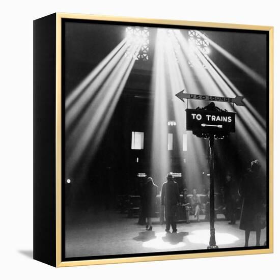 Chicago: Union Station, 1943-Jack Delano-Framed Premier Image Canvas