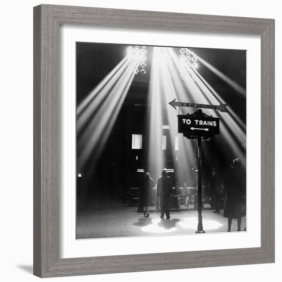 Chicago: Union Station, 1943-Jack Delano-Framed Giclee Print