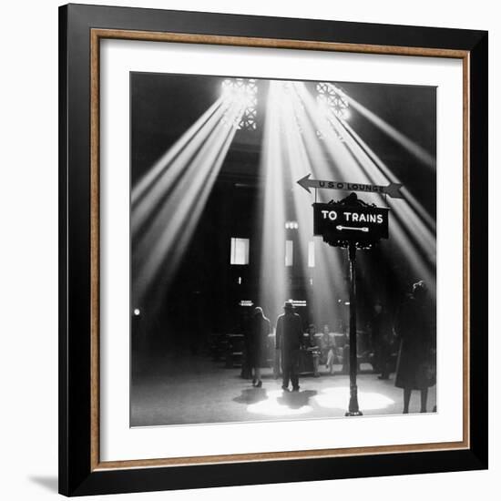 Chicago: Union Station, 1943-Jack Delano-Framed Giclee Print